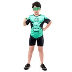 Ficha técnica e caractérísticas do produto Fantasia Lanterna Verde Curto Infantil - DC M