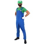 Ficha técnica e caractérísticas do produto Fantasia Luigi Adulto - Super Mario M
