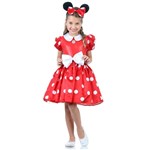 Ficha técnica e caractérísticas do produto Fantasia Minnie Disney Infantil Vermelha - Minnie Bowtique