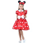 Ficha técnica e caractérísticas do produto Fantasia Minnie Vermelha Infantil - Disney - Minnie Bowtique