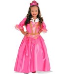 Ficha técnica e caractérísticas do produto Fantasia Princesa Rosa Infantil Luxo Sulamericana - G / 9 - 12