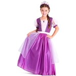 Ficha técnica e caractérísticas do produto Fantasia Rapunzel - Tamanho P 3 a 4 Anos - Sulamericana