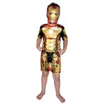 Ficha técnica e caractérísticas do produto Fantasia Rubies Iron Man 3 Curto Standard - Dourada - M