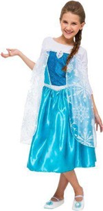 Ficha técnica e caractérísticas do produto Fantasia Vestido Frozen Elsa Luxo Original Disney - Global