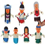 Ficha técnica e caractérísticas do produto Fantoches Família Indigena - Feltro - 7 Personagens - Embalagem Plast.