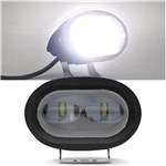 Ficha técnica e caractérísticas do produto Farol de Milha Moto LED Universal Auxiliar de Neblina 40W 12V Retangular Preto Lente Cristal