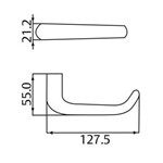 Ficha técnica e caractérísticas do produto Fechadura de Banheiro de Inox Lixado 55mm 561