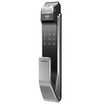 Fechadura Digital Biométrica Samsung Capacidade de Até 100 Digitais Prata e Preto - SHS-P718