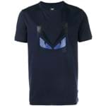 Ficha técnica e caractérísticas do produto Fendi Camiseta com Aplicação de Cristais - Azul