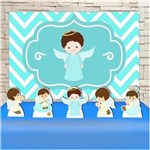 Ficha técnica e caractérísticas do produto Festa Aniversário Batizado Menino Decoração Kit Prata