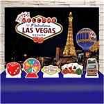Ficha técnica e caractérísticas do produto Festa Aniversário Las Vegas Decoração Cenários Kit Prata