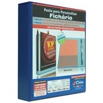 Ficha técnica e caractérísticas do produto Fichário Chies para Personalizar - A4 Jumbo com 2 Argolas - Azul Royal - Ferragem 40 D - Dorso 6 Cm