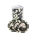 Ficha técnica e caractérísticas do produto Fichas De Poker Holográfica Numerada De 100