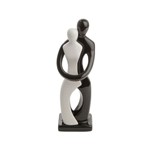 Ficha técnica e caractérísticas do produto Figurino de Casal 31cm Black And White de Ceramica