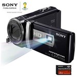 Ficha técnica e caractérísticas do produto Filmadora Sony Full HD HDR-PJ200 Preto C/ LCD 2,7", Projetor Integrado, Foto de 5.3MP, Zoom Óptico 30x, Detector de Face e Dual REC + Cartão 8GB