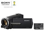 Ficha técnica e caractérísticas do produto Filmadora Sony Standard Definition DCR-SX21 Preta C/ LCD de 2,7”, Zoom Óptico 67x, Detector de Face e Estabilizador de Imagem + Cartão de Memória 4GB