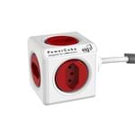 Ficha técnica e caractérísticas do produto Filtro de Linha 5Tomadas com Extensão 1,5metros Branco e Vermelho PowerCube ELG