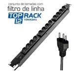 Ficha técnica e caractérísticas do produto Filtro de Linha Top Rack 12 Tomadas Bivolt - RCG