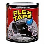 Fita Flexível Preta Cola Repara Remenda Flex Tape Black 10cm X 150cm