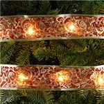 Ficha técnica e caractérísticas do produto Fita Iluminada com 18 LEDs 1,8m Vermelha - Orb Christmas