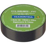 Ficha técnica e caractérísticas do produto Fita Isolante 20 Metros 0.13 X 19Mm - Tramontina (Preta)