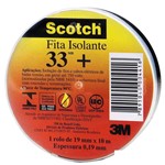 Ficha técnica e caractérísticas do produto Fita Isolante 19mmx10m Scotch 33 Preto 3M