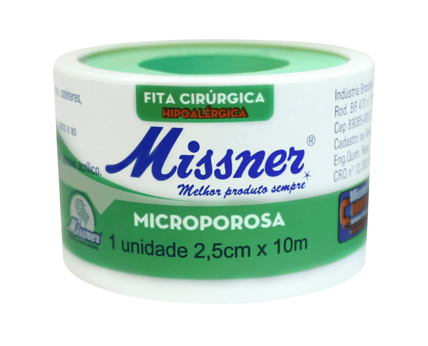 Ficha técnica e caractérísticas do produto Fita Microporosa Branca 2,5 Cm X 10m - Missner