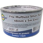 Ficha técnica e caractérísticas do produto Fita Multiuso 48mm X 5m Silver Tape Cinza Brasfort