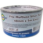 Ficha técnica e caractérísticas do produto Fita Multiuso 5 Metros Silver Tape Cinza 7547 Brasfort