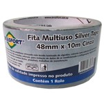 Ficha técnica e caractérísticas do produto Fita Multiuso Silver Tape 48mm X 10m Cinza 55404 Brasfort