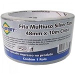 Ficha técnica e caractérísticas do produto Fita Multiuso Silver Tape 48MM X 10M Cinza Brasfort
