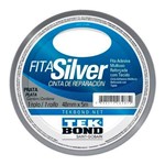 Ficha técnica e caractérísticas do produto Fita Silver Adesiva Multiuso Reforçada com Tecido Tekbond Cor Prata 48mm X 25mm