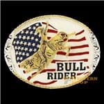 Ficha técnica e caractérísticas do produto Fivela Master Bull Rider Com Banho Dourado / Prata