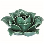 Ficha técnica e caractérísticas do produto Flor Verde em Cerâmica, Mart, Verde