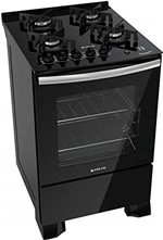 Ficha técnica e caractérísticas do produto Fogão Atlas 4 Bocas UTop Glass Preto com Mesa de Vidro - Bivolt