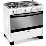 Ficha técnica e caractérísticas do produto Fogão de Piso Santorini Grill Branco 5 Bocas Bivolt - Esmaltec