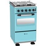 Ficha técnica e caractérísticas do produto Fogão de Piso Venax 432-V VD Modelo Vetrô 4 Bocas Top Grill Verde