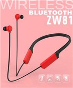Ficha técnica e caractérísticas do produto Fone Bluetooth Vermelho Zw-81 - Exbom