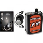 Fone de Ouvido AKG K414 P com Bolsa + Amplificador para Fones Power Click F10