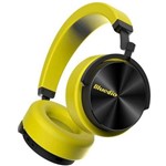 Fone de Ouvido Bluedio T5S Turbine Bluetooth Sem Fio com Cancelamento de Ruido e Microfone - Amarelo