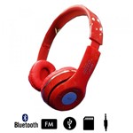 Ficha técnica e caractérísticas do produto Fone de Ouvido Bluetooth Fm Vermelho Knup Kp-415