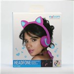 Fone de Ouvido Bluetooth Orelha de Gato Gatinho com Led Headfone - Exbom