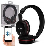 Ficha técnica e caractérísticas do produto Fone de Ouvido Bluetooth Shutt Basic Sem Fio Entrada P2 SD Rádio FM MP3 Preto com Vermelho
