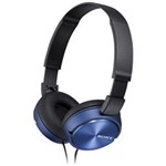 Ficha técnica e caractérísticas do produto Fone de Ouvido Estéreo com Microfone Mdrzx310Ap Azul Sony