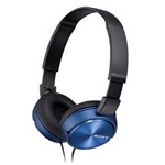 Ficha técnica e caractérísticas do produto Fone de Ouvido Estéreo Sony MDRZX310AP com Microfone - Azul