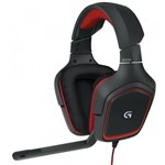 Ficha técnica e caractérísticas do produto Fone de Ouvido Gamer Headset Logitech G230 Stereo - Preto C/ Vermelho