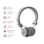Fone de Ouvido Headphone Bluetooth Boas Cinza para Sony Xperia X
