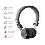 Ficha técnica e caractérísticas do produto Fone de Ouvido Headphone Bluetooth Boas Preto para Quantum Fly