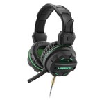 Ficha técnica e caractérísticas do produto Fone de Ouvido Headphone Gamer Green Usb/ Led Light Multilaser - PH143