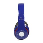 Ficha técnica e caractérísticas do produto Fone de Ouvido Headphone P15 Bluetooth 4.0 Fm Micro Sd - Azul